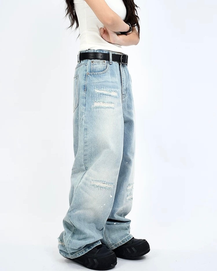 Ripped casual all-match jeans