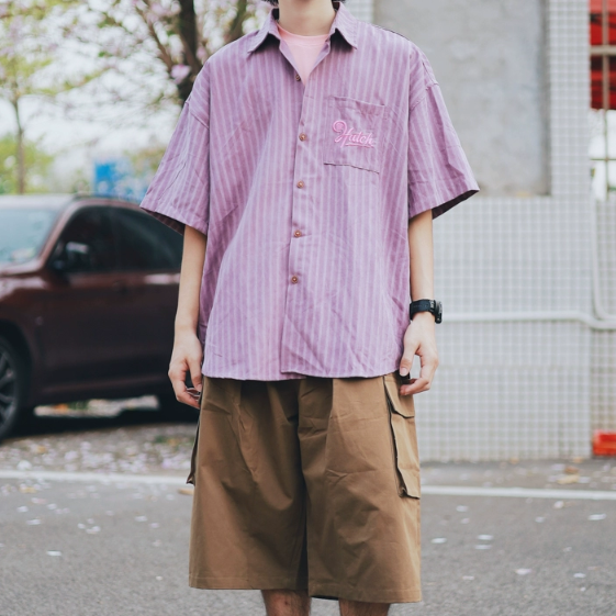 American retro striped shirt