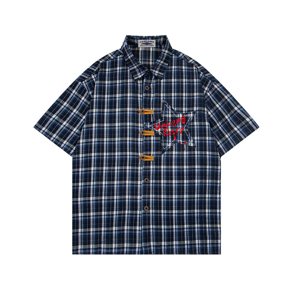 Retro star short-sleeved shirt