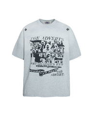 Distressed Print Short-Sleeve