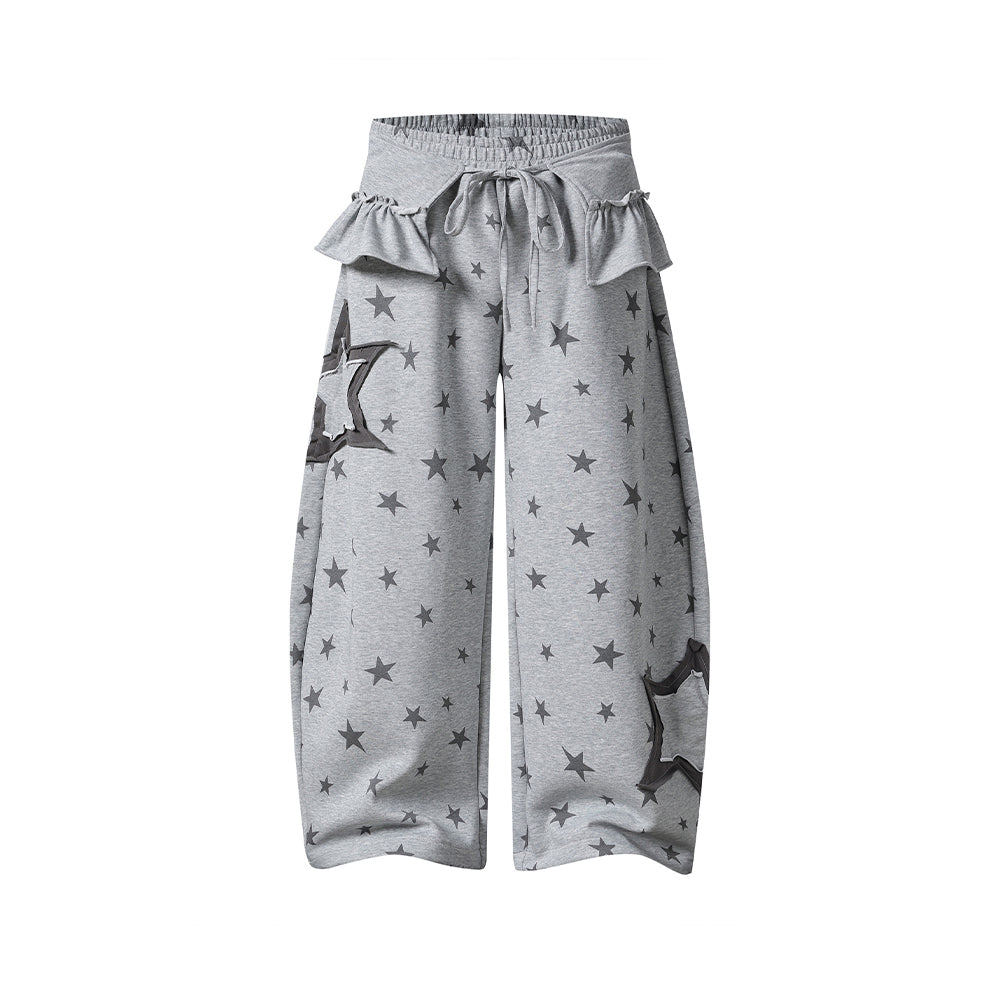 Patchwork color-blocked casual pants