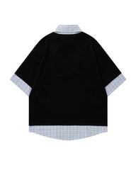 Faux two-piece polo shirt