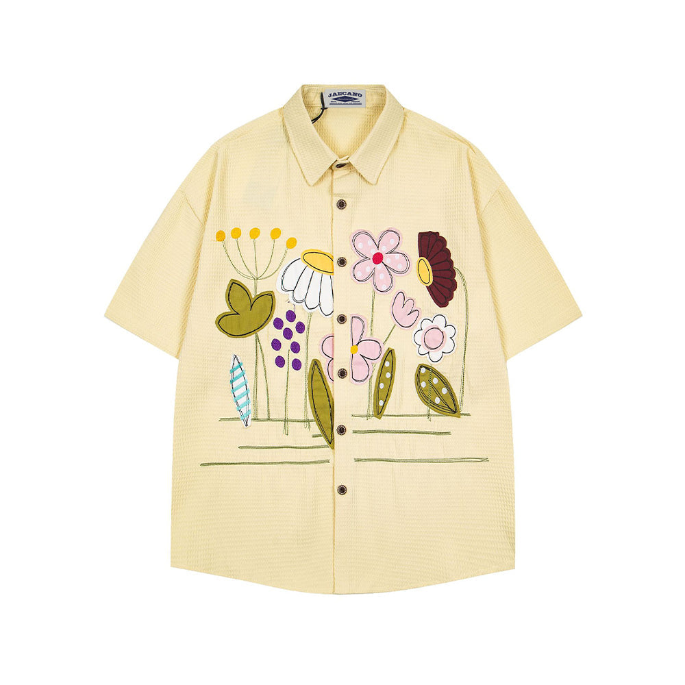 Floral short-sleeved shirt