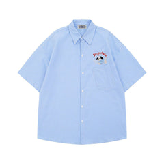 Cute embroidered short-sleeved shirt