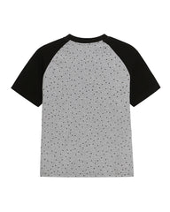 Bear-print color-blocked short-sleeved T-shirt (women's)