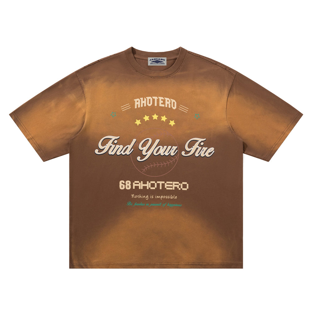 Washed short-sleeved shirt