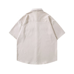 Striped short-sleeved shirt