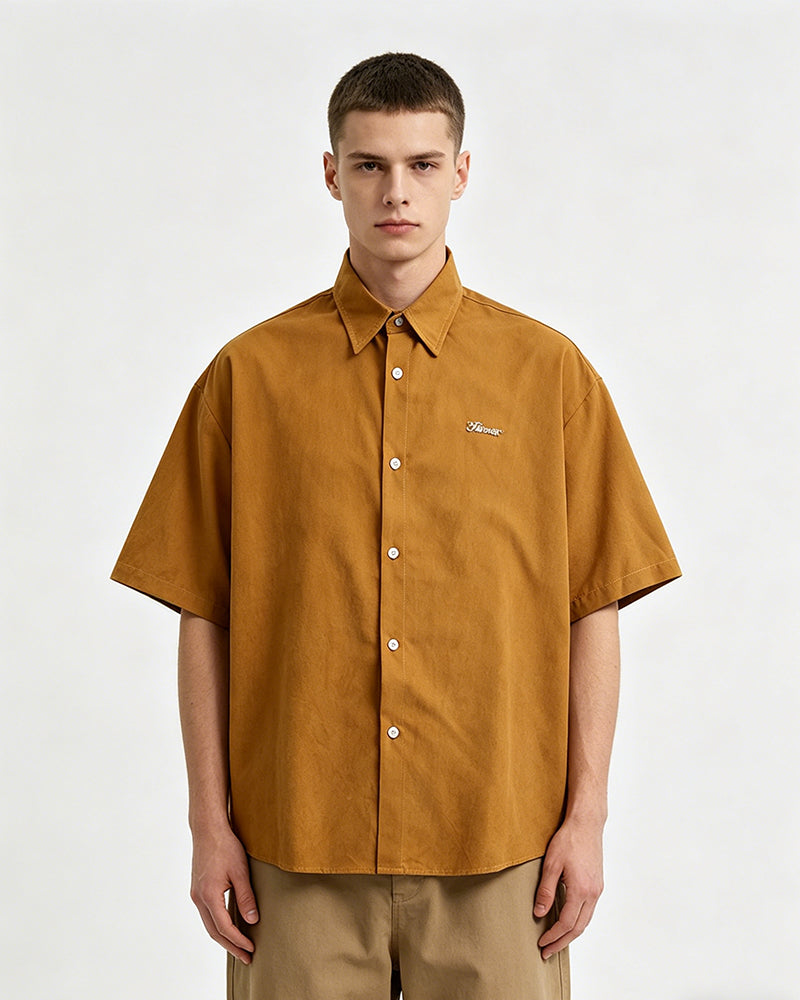 American retro simple shirt