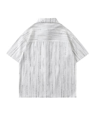 Vintage Striped Short Sleeve Shirt