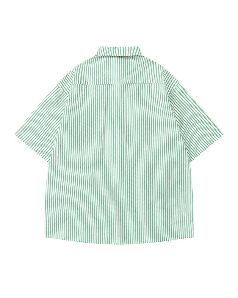 Striped shirt with vintage tie