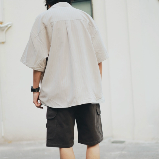 American retro striped shirt