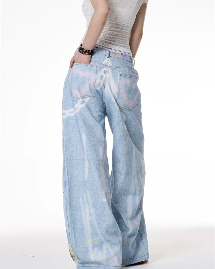Simple washed jeans