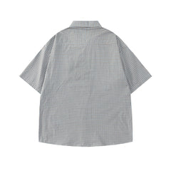 Vintage check short-sleeved shirt