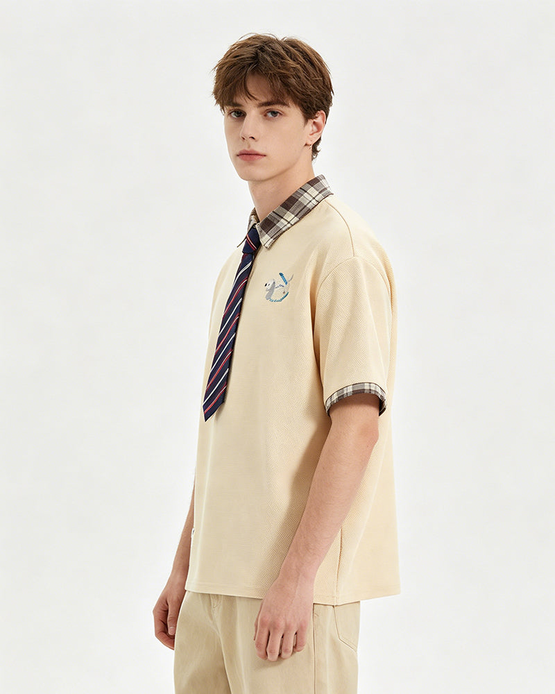 Vintage detachable tie short sleeves