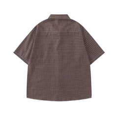 Vintage check short-sleeved shirt
