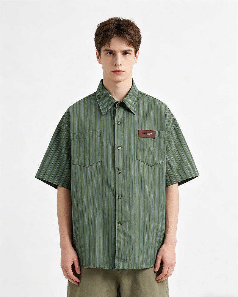 American simple striped shirt