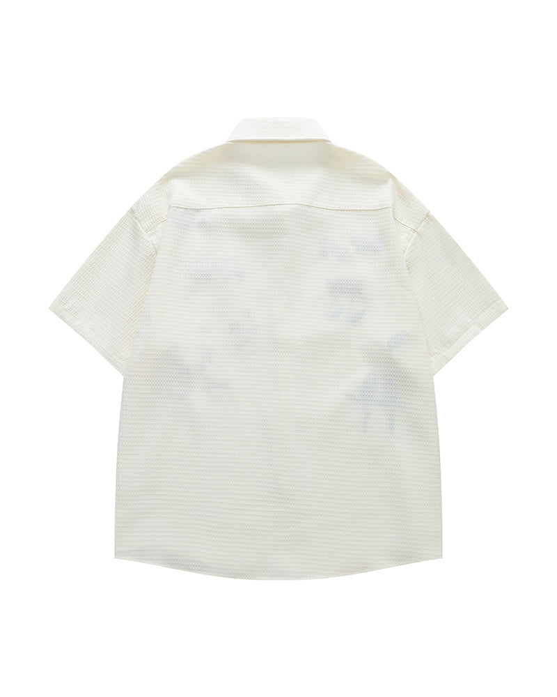 Colorful floral short-sleeved shirt