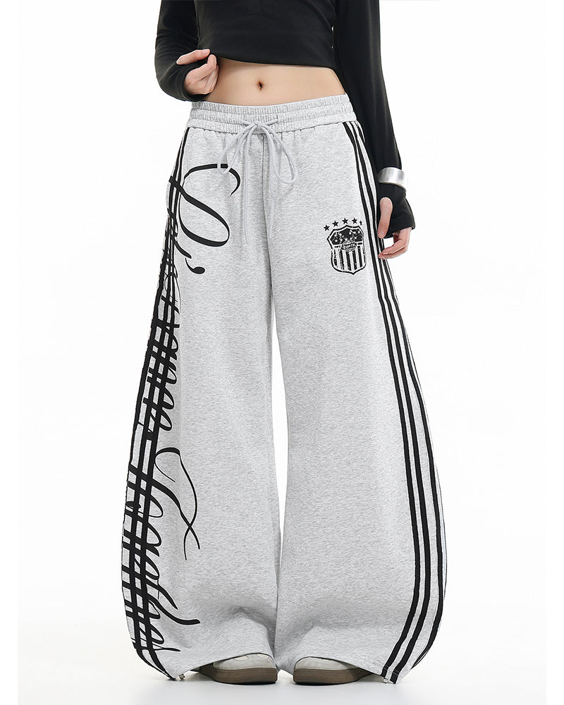 Retro Wide-Leg Casual Pants