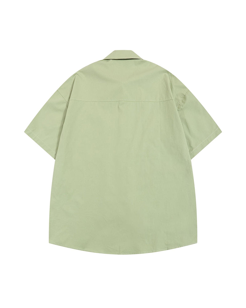 Retro fun cartoon embroidered shirt