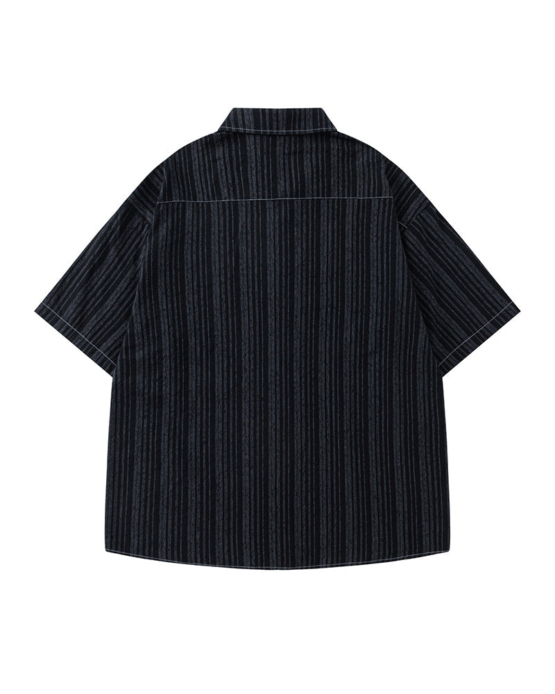 Retro casual short-sleeved shirt