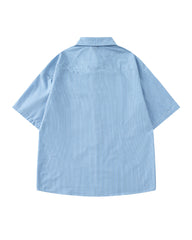 Casual striped short-sleeved shirt