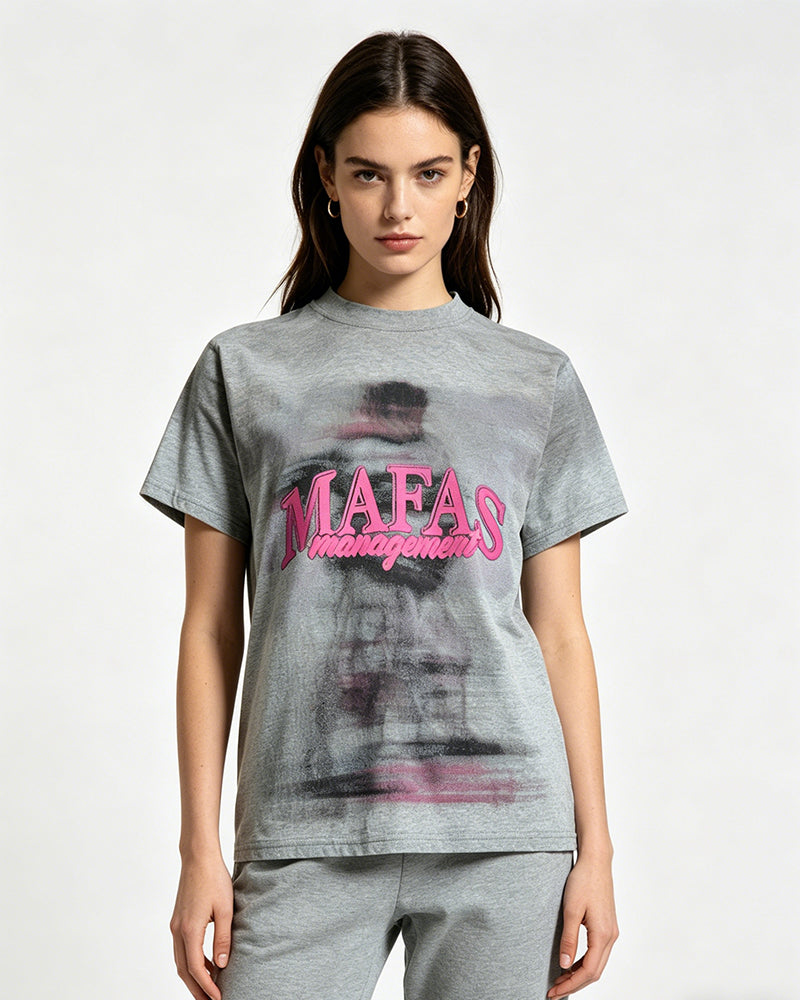 Retro-style loose-fitting short-sleeved top (women's)