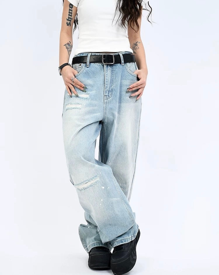 Ripped casual all-match jeans