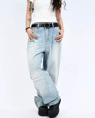 Ripped casual all-match jeans