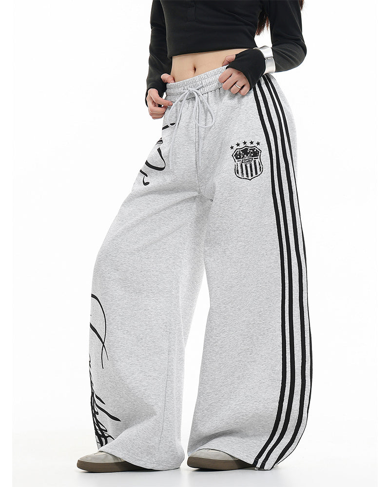 Retro Wide-Leg Casual Pants