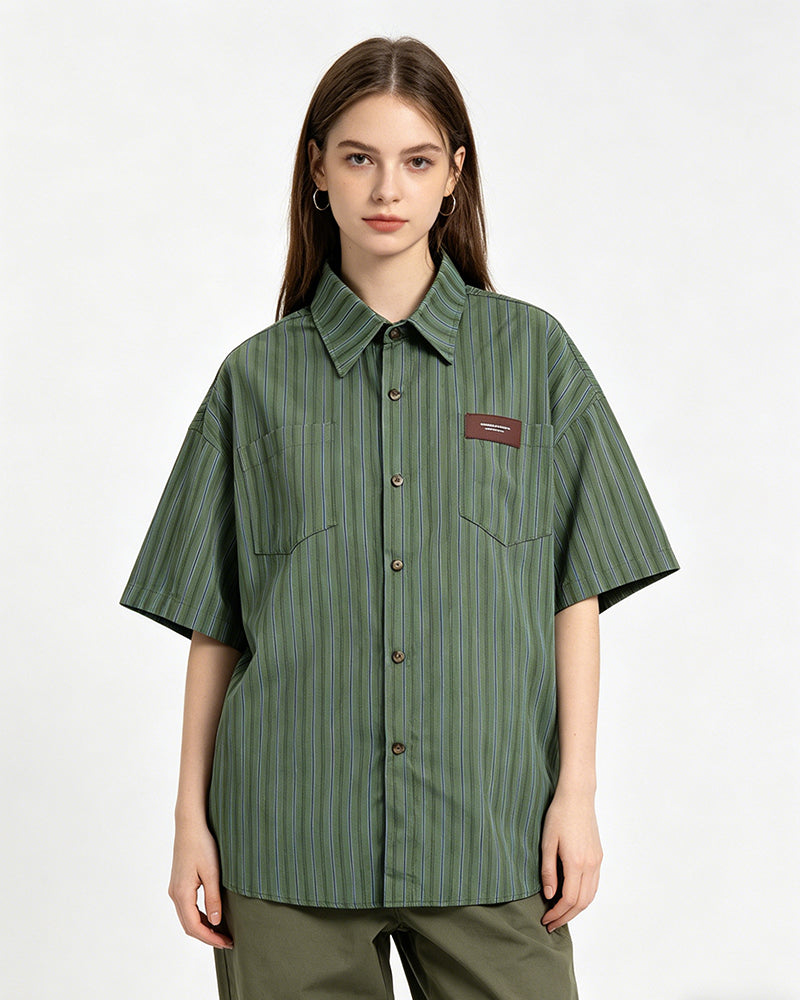 American simple striped shirt