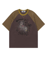 Vintage distressed puppy short-sleeved t-shirt