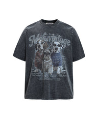 Retro casual short-sleeved shirt