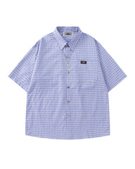 Casual plaid short-sleeved shirt