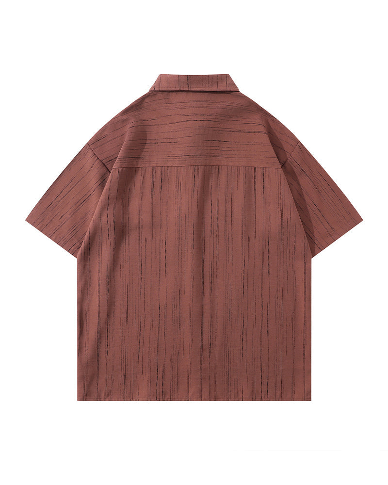 Vintage Striped Short Sleeve Shirt