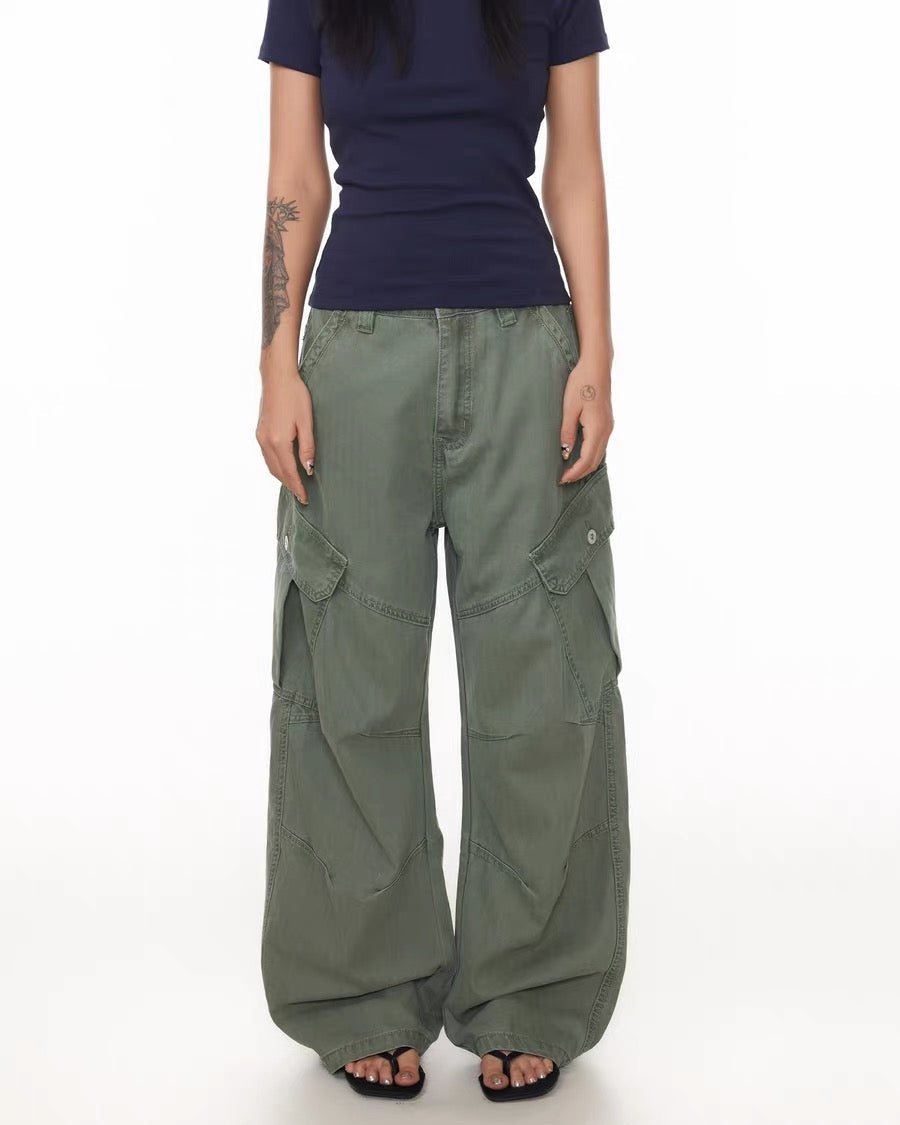 Vintage Loose Washed Overalls