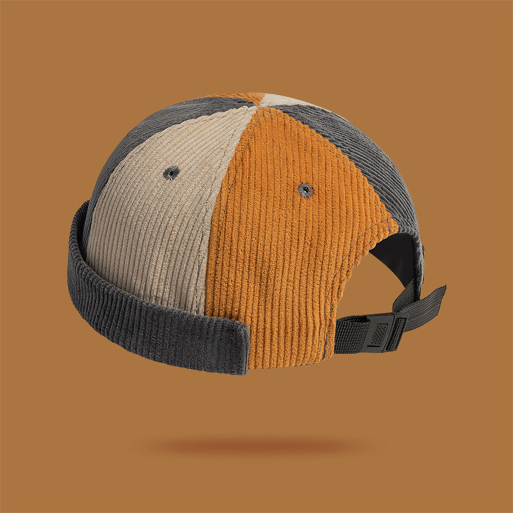 Vintage Corduroy Colorblock Hat