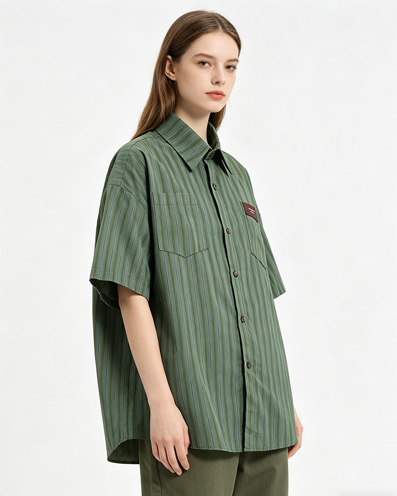 American simple striped shirt