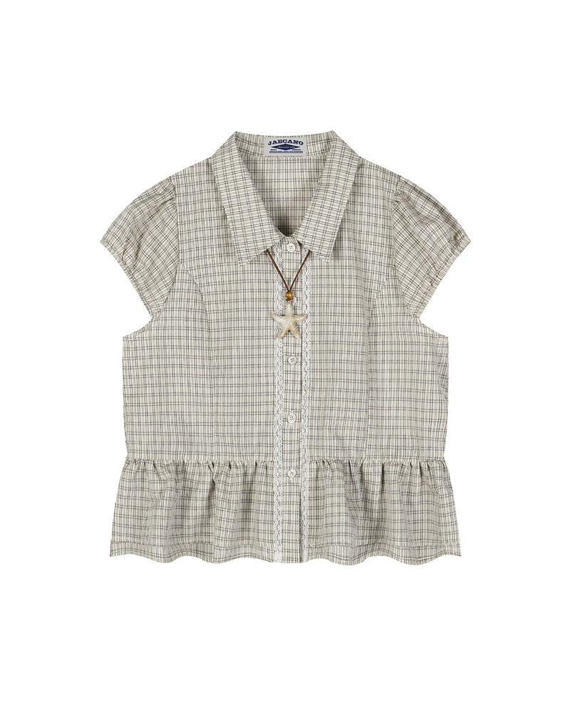 Plaid short-sleeved shirt (women's)