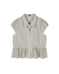 Plaid short-sleeved shirt (women's)