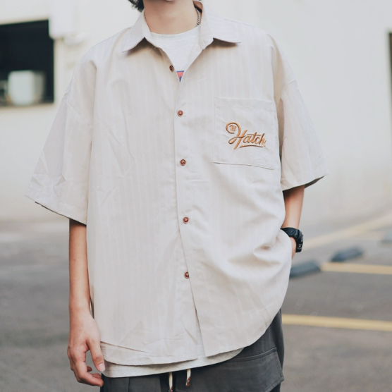 American retro striped shirt