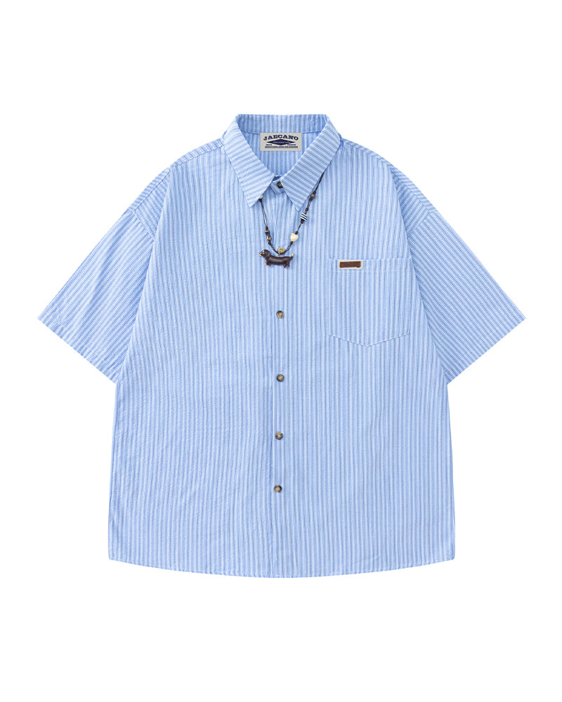 Casual loose short-sleeved shirt
