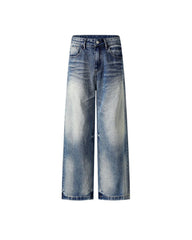 Gradient wide-leg jeans