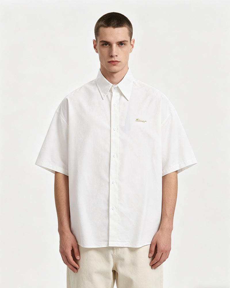 American retro simple shirt