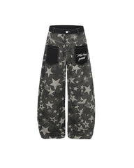 Star-patterned couple pants