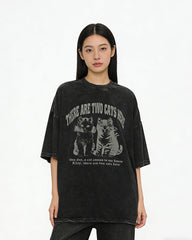 American cartoon kitten short sleeves
