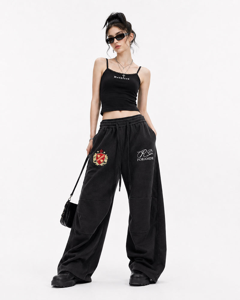 Retro curved trousers