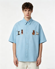 Cute Puppy Short Sleeve Shirt