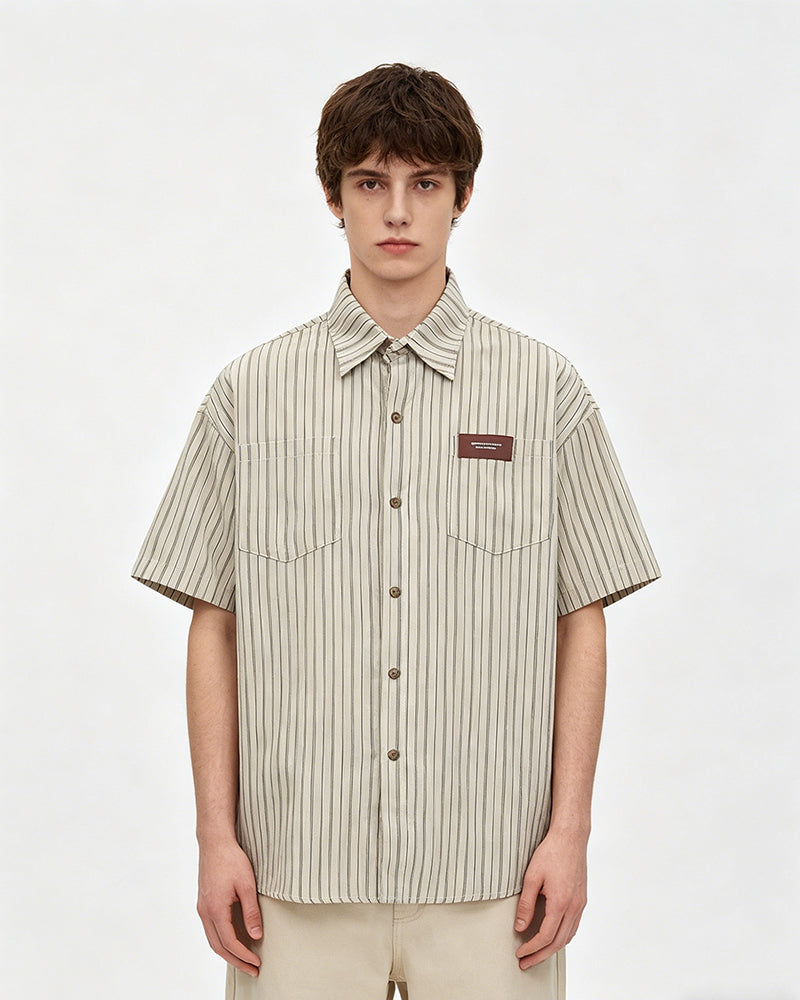 American simple striped shirt