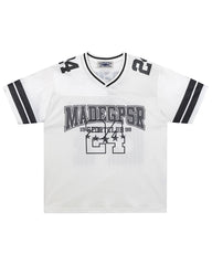 Spliced printed short sleeves