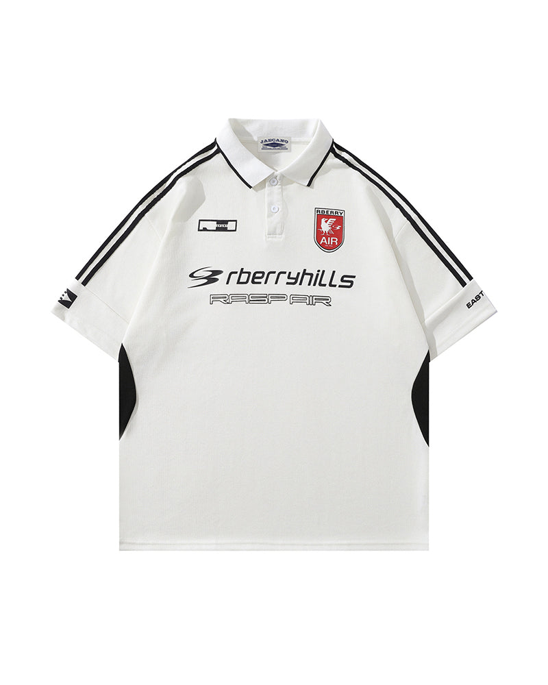 Spliced sports short sleeves